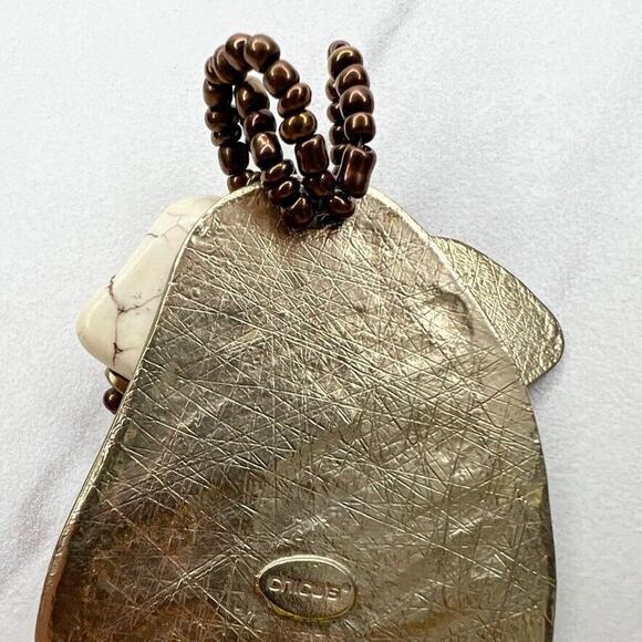 Chico's Gold Tone Beaded Pendant - Picture 7 of 9